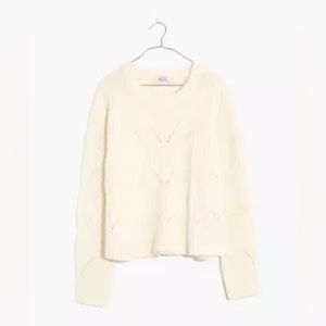 Charley Pullover Sweater Cream Small New